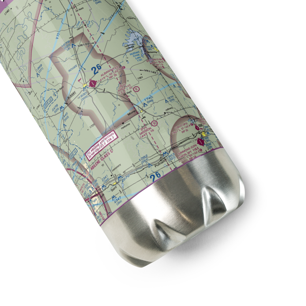 Albany Municipal Airport (T23) VFR Sectional Water Bottle 