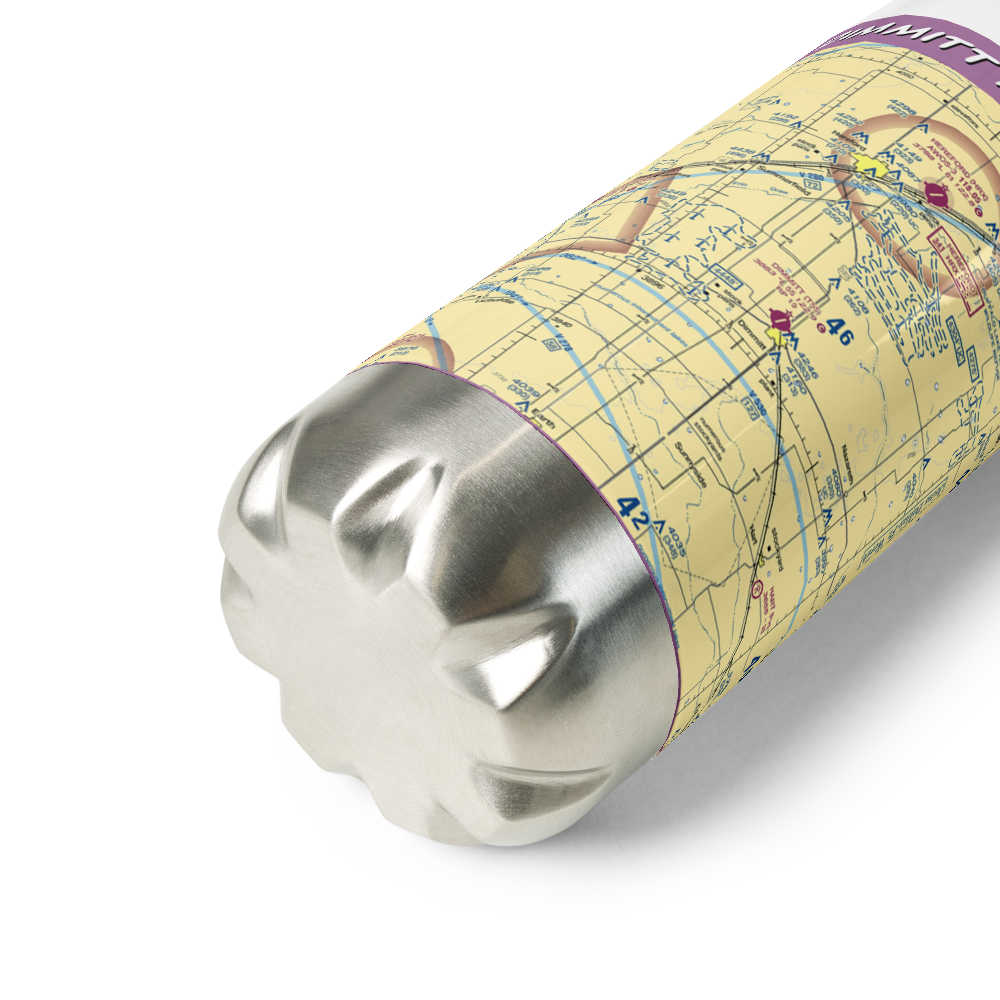 Dimmitt Municipal Airport (T55) VFR Sectional Water Bottle 