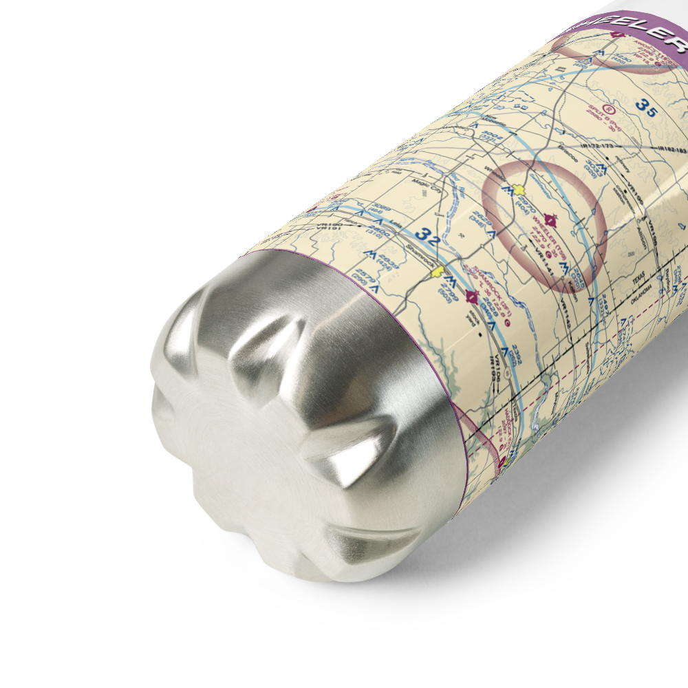 Wheeler Municipal Airport (T59) VFR Sectional Water Bottle 