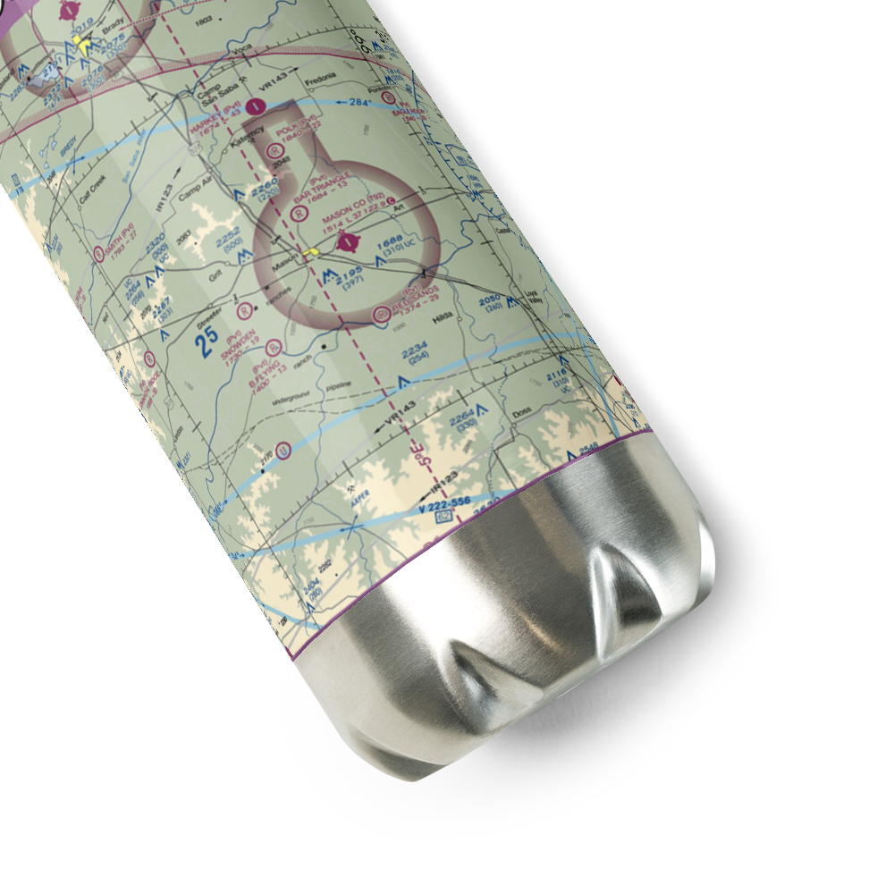 Mason County Airport (T92) VFR Sectional Water Bottle 