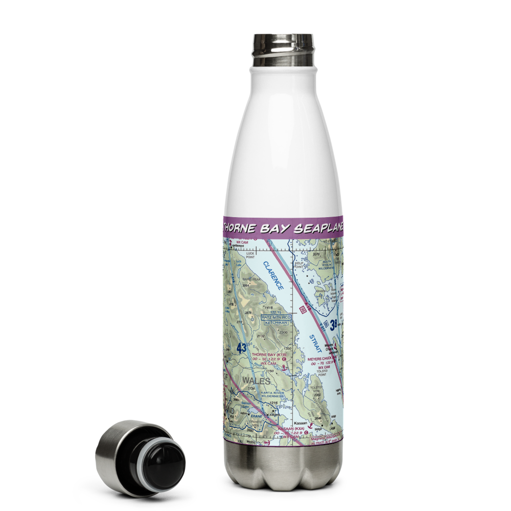Thorne Bay Seaplane Base (KTB) VFR Sectional Water Bottle 