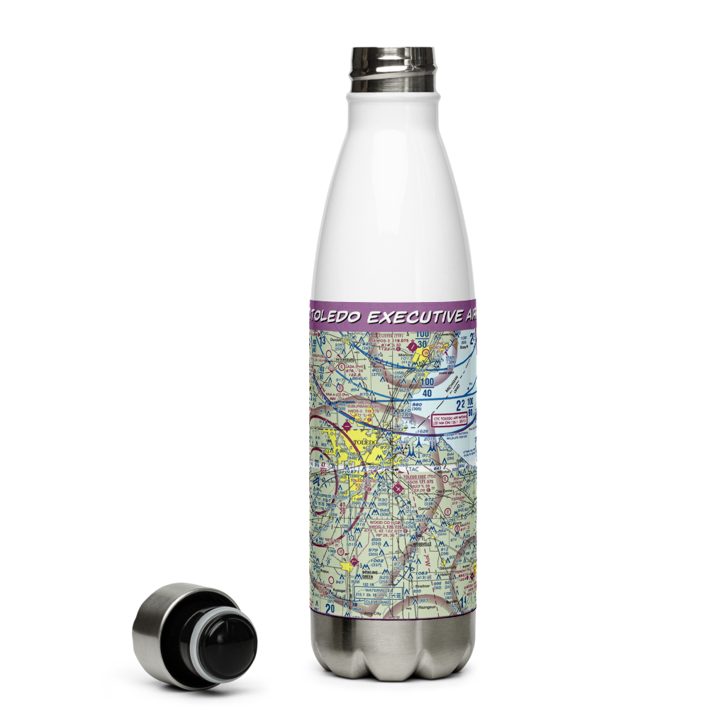 Toledo Executive Airport (TDZ) VFR Sectional Water Bottle 