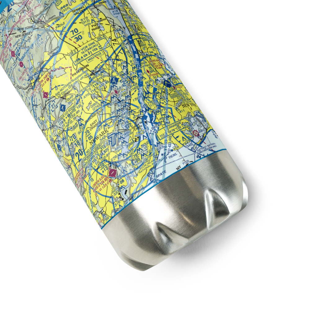 Teterboro Airport (TEB) VFR Sectional Water Bottle 