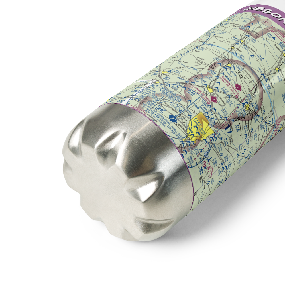 Gibson County Airport (TGC) VFR Sectional Water Bottle 