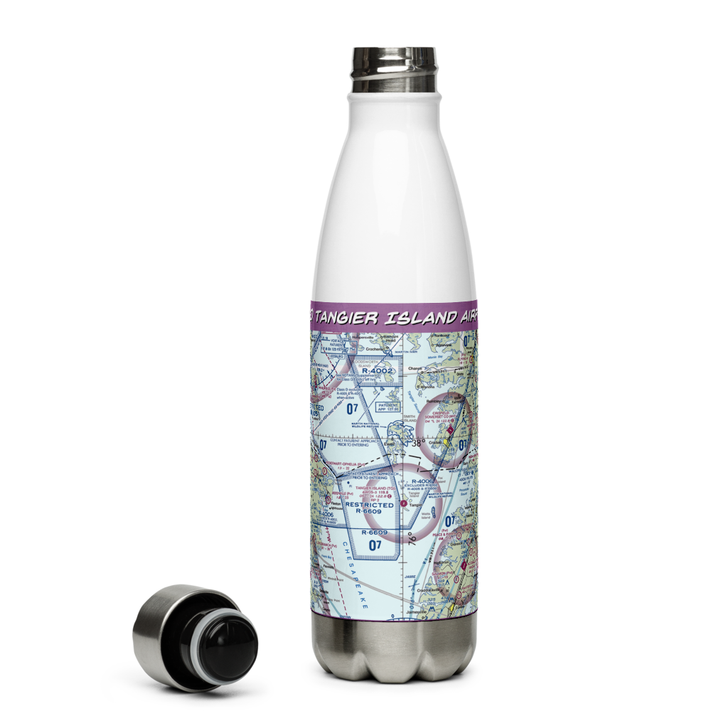 Tangier Island Airport (TGI) VFR Sectional Water Bottle 
