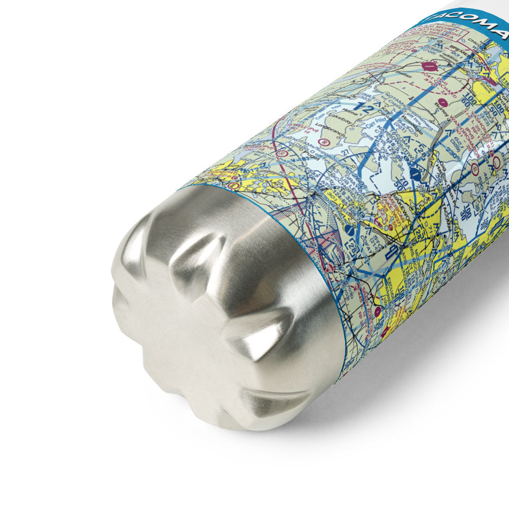 Tacoma Narrows Airport (TIW) VFR Sectional Water Bottle 