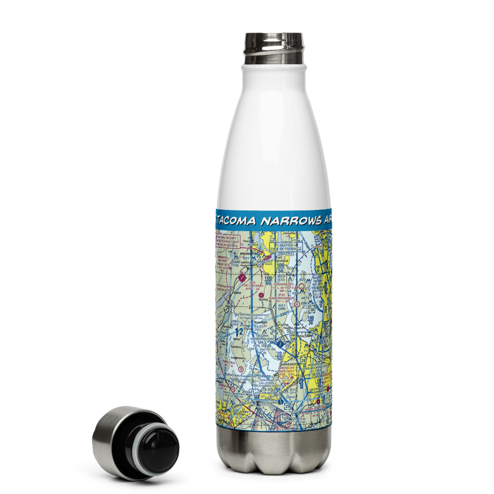 Tacoma Narrows Airport (TIW) VFR Sectional Water Bottle 