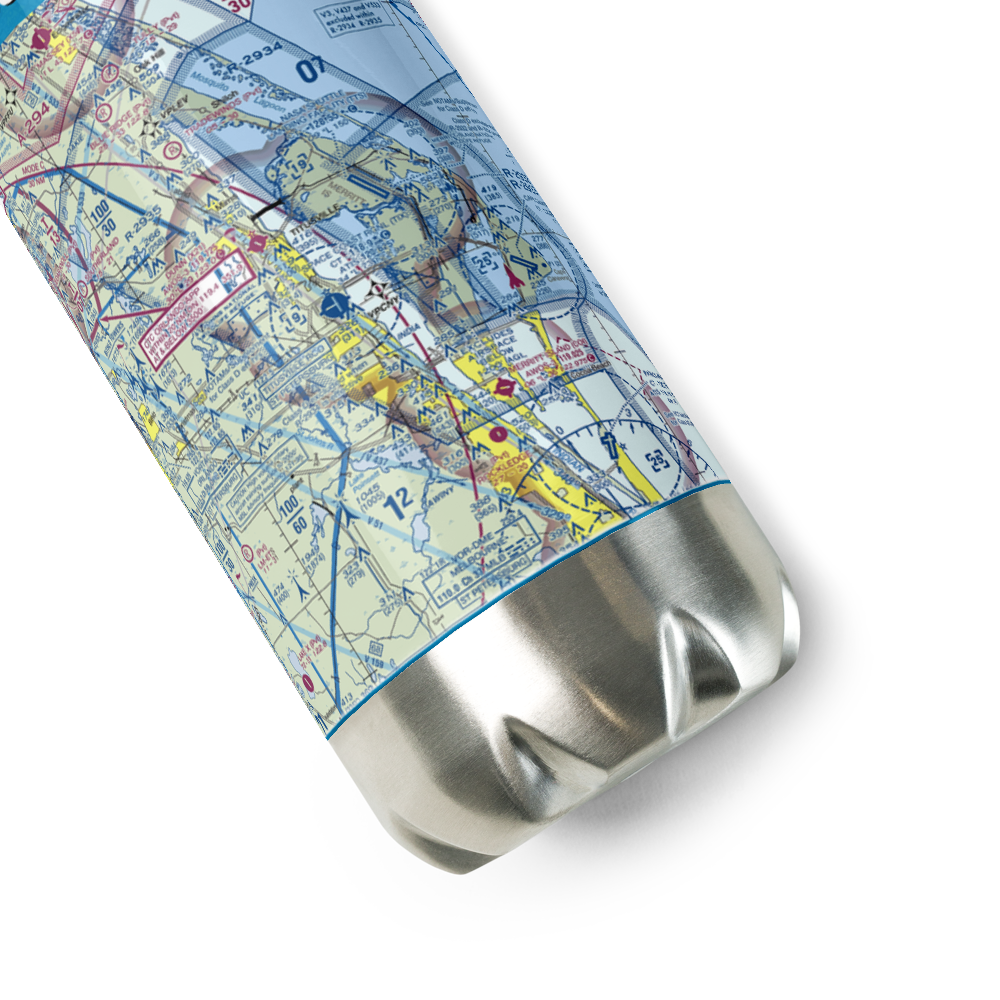 Space Coast Regional Airport (TIX) VFR Sectional Water Bottle 