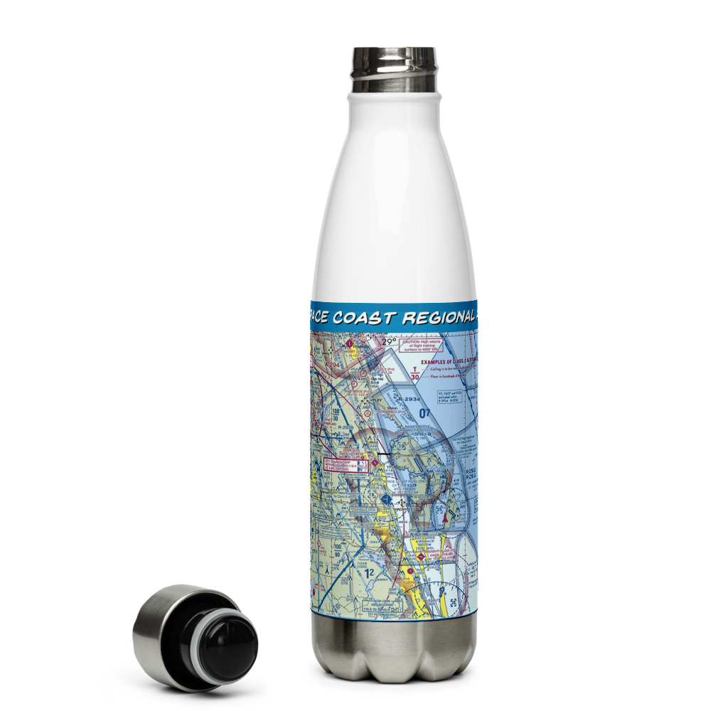 Space Coast Regional Airport (TIX) VFR Sectional Water Bottle 