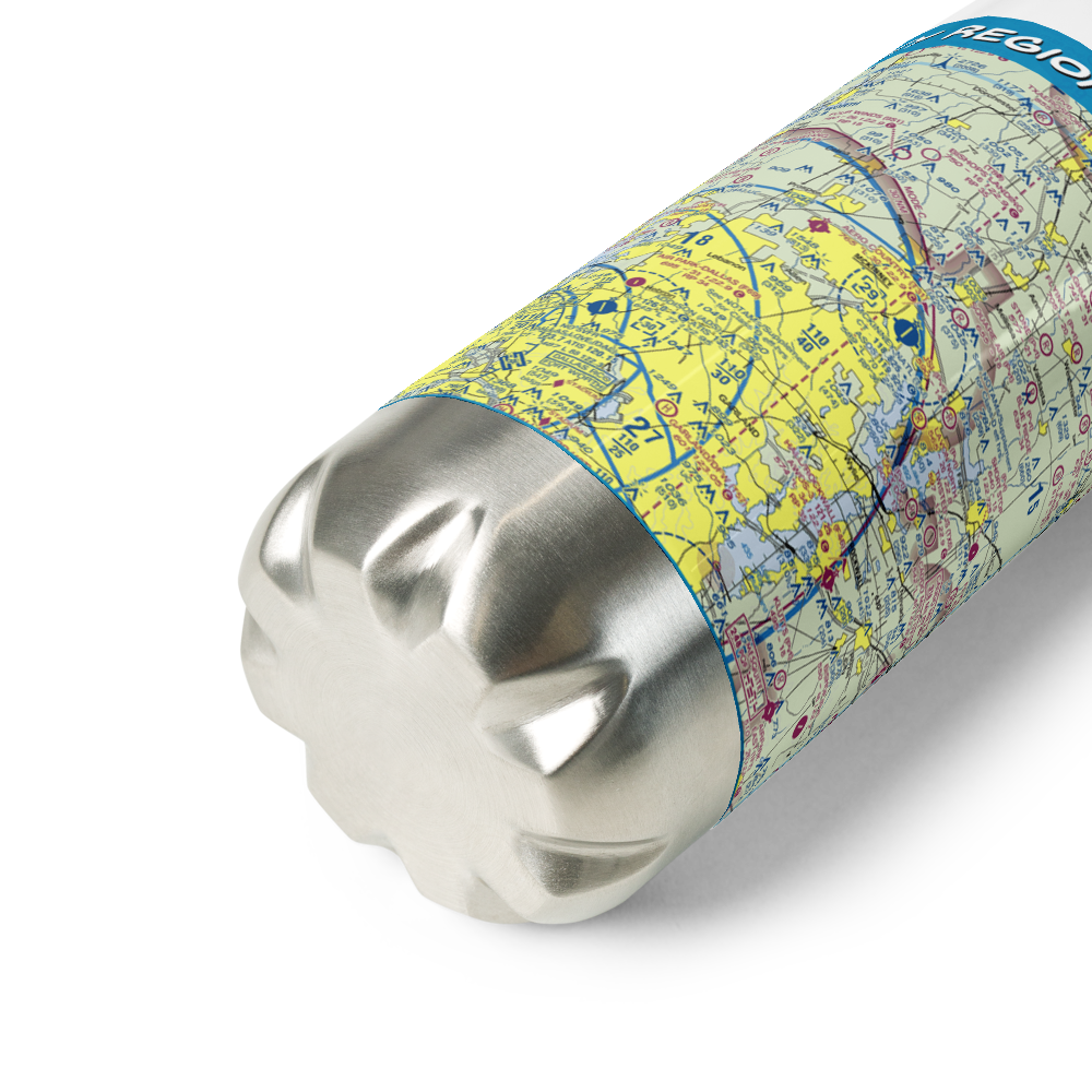 Collin County Regional At Mc Kinney Airport (TKI) VFR Sectional Water Bottle 