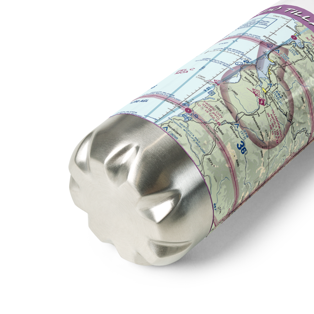 Tillamook Airport (TMK) VFR Sectional Water Bottle 