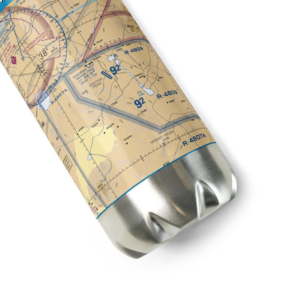 Tonopah Test Range Airport (TNX) VFR Sectional Water Bottle 