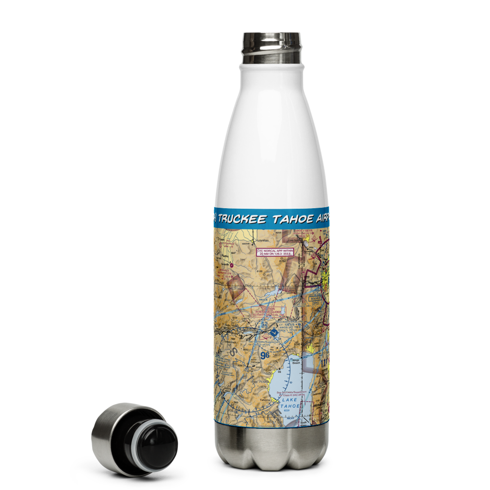 Truckee Tahoe Airport (TRK) VFR Sectional Water Bottle 