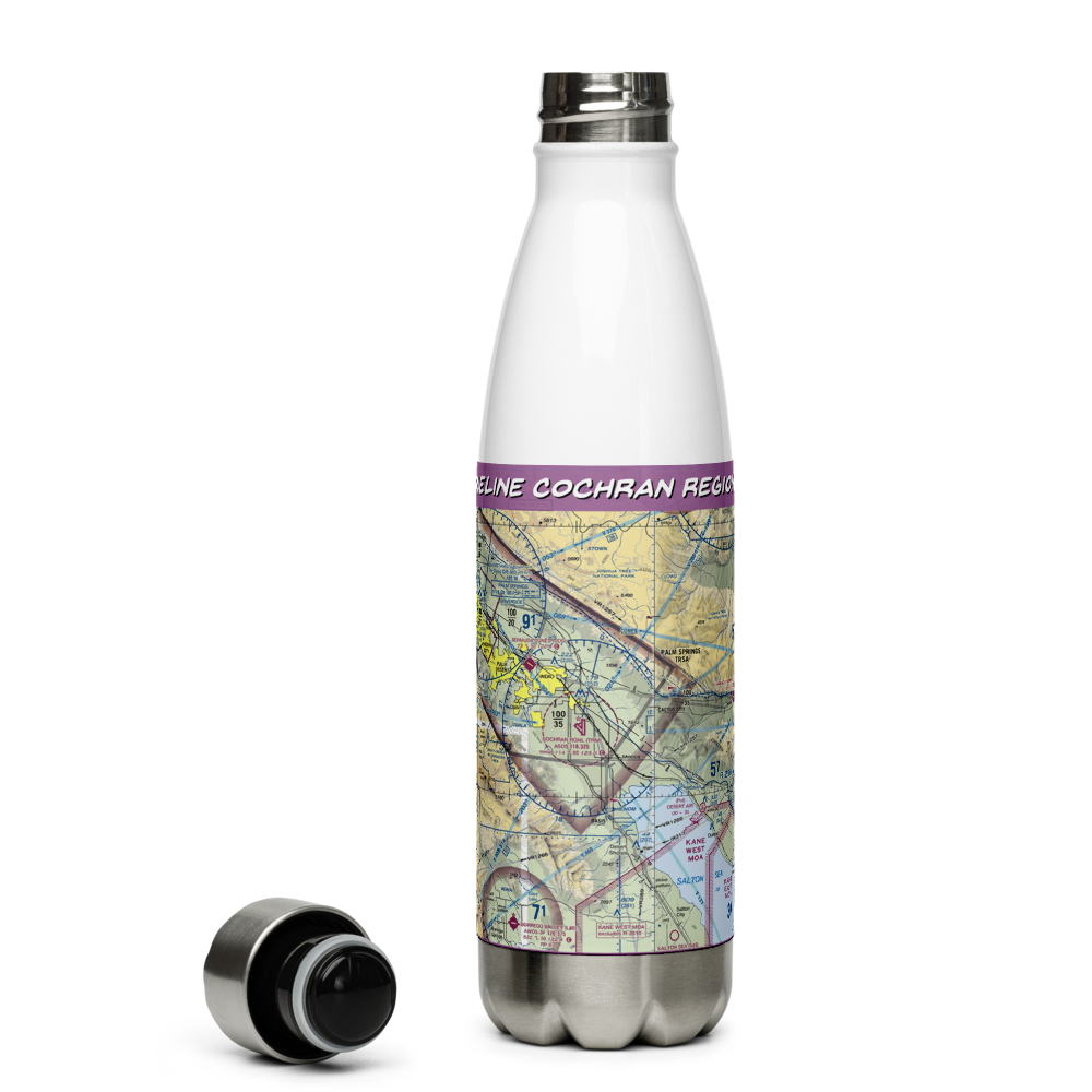 Jacqueline Cochran Regional Airport (TRM) VFR Sectional Water Bottle 