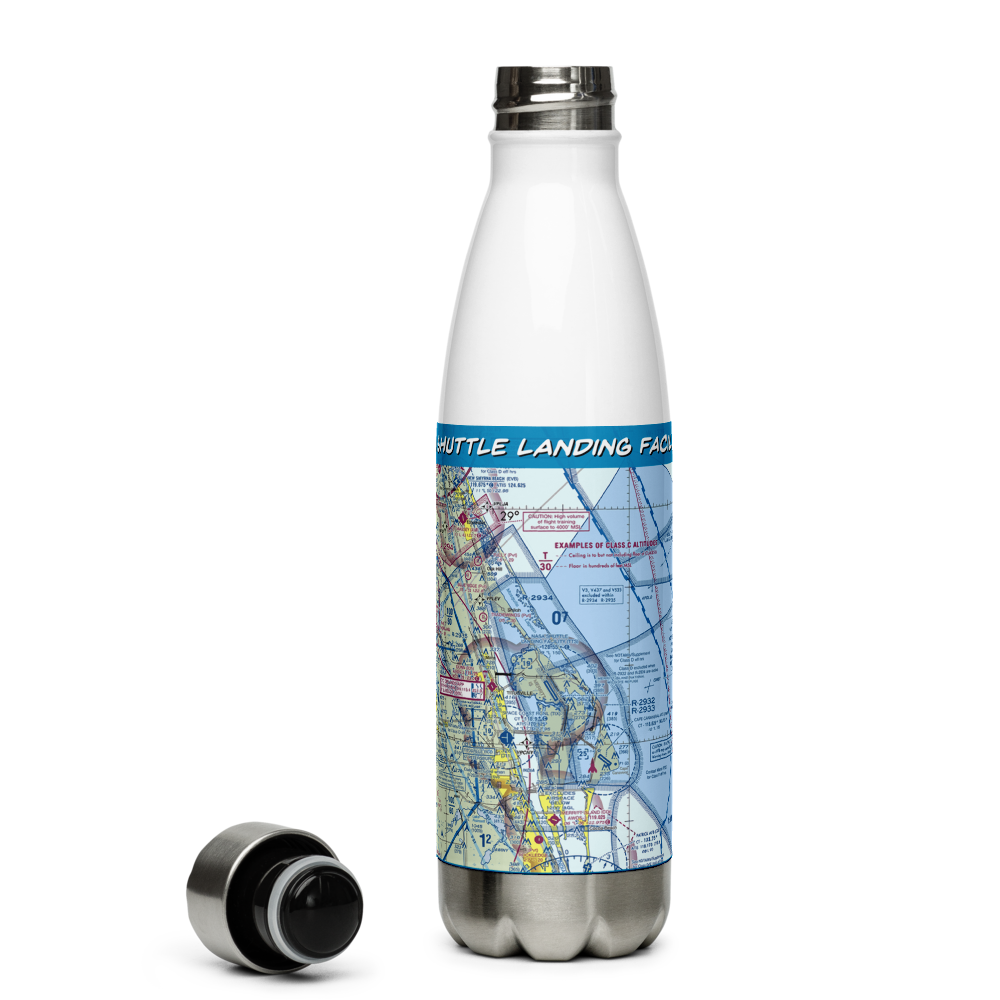 Nasa Shuttle Landing Facility Airport (TTS) VFR Sectional Water Bottle 