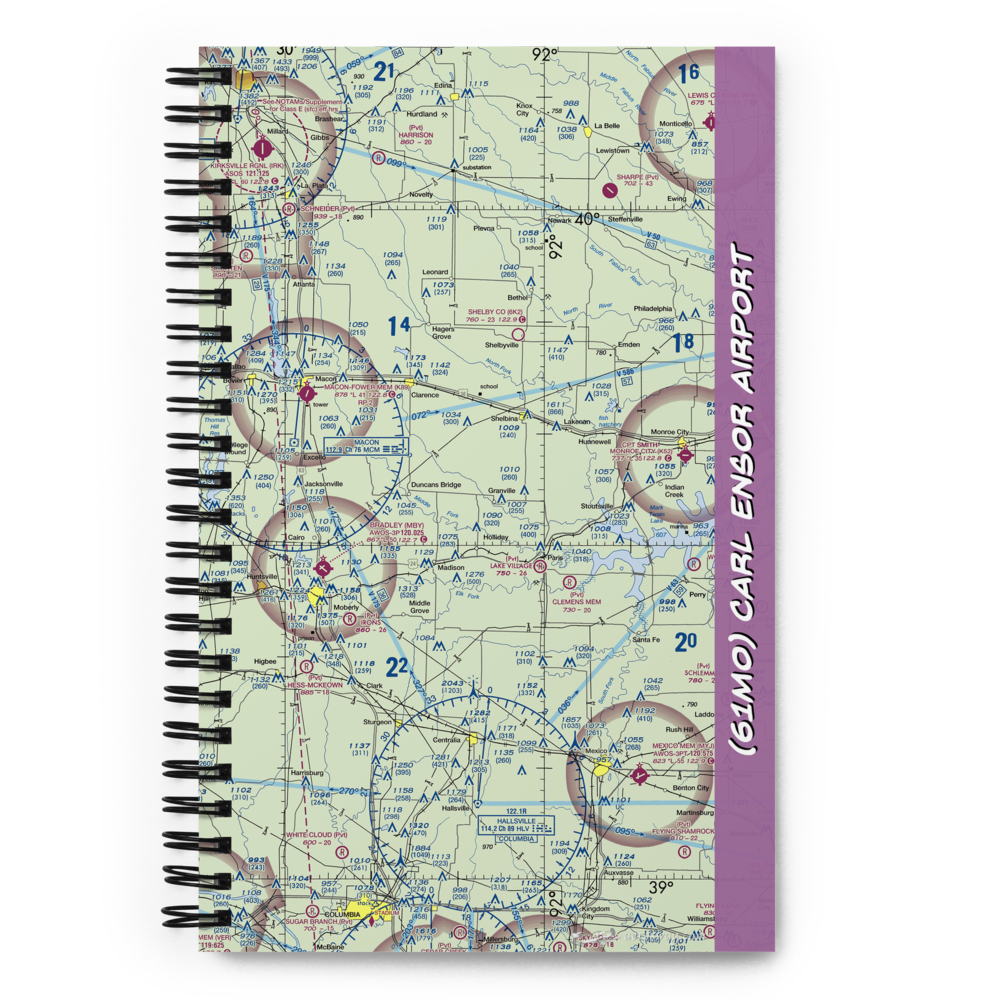 Carl Ensor Airport (61MO) VFR Sectional Notebook 