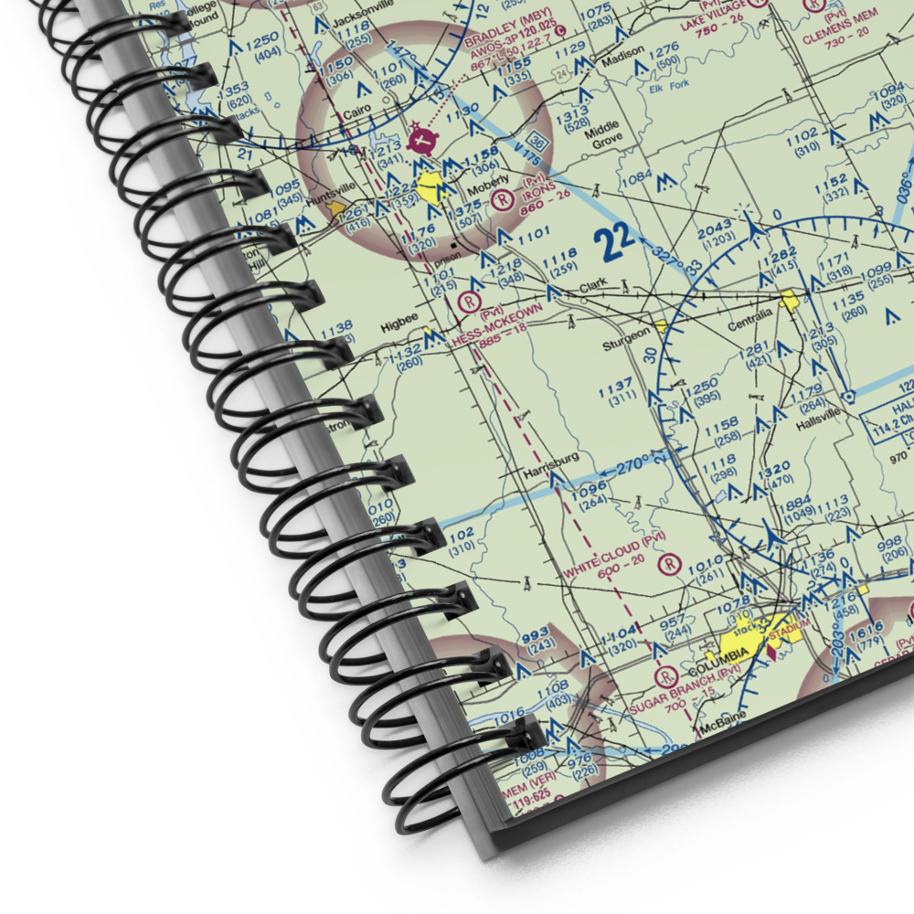 Carl Ensor Airport (61MO) VFR Sectional Notebook 