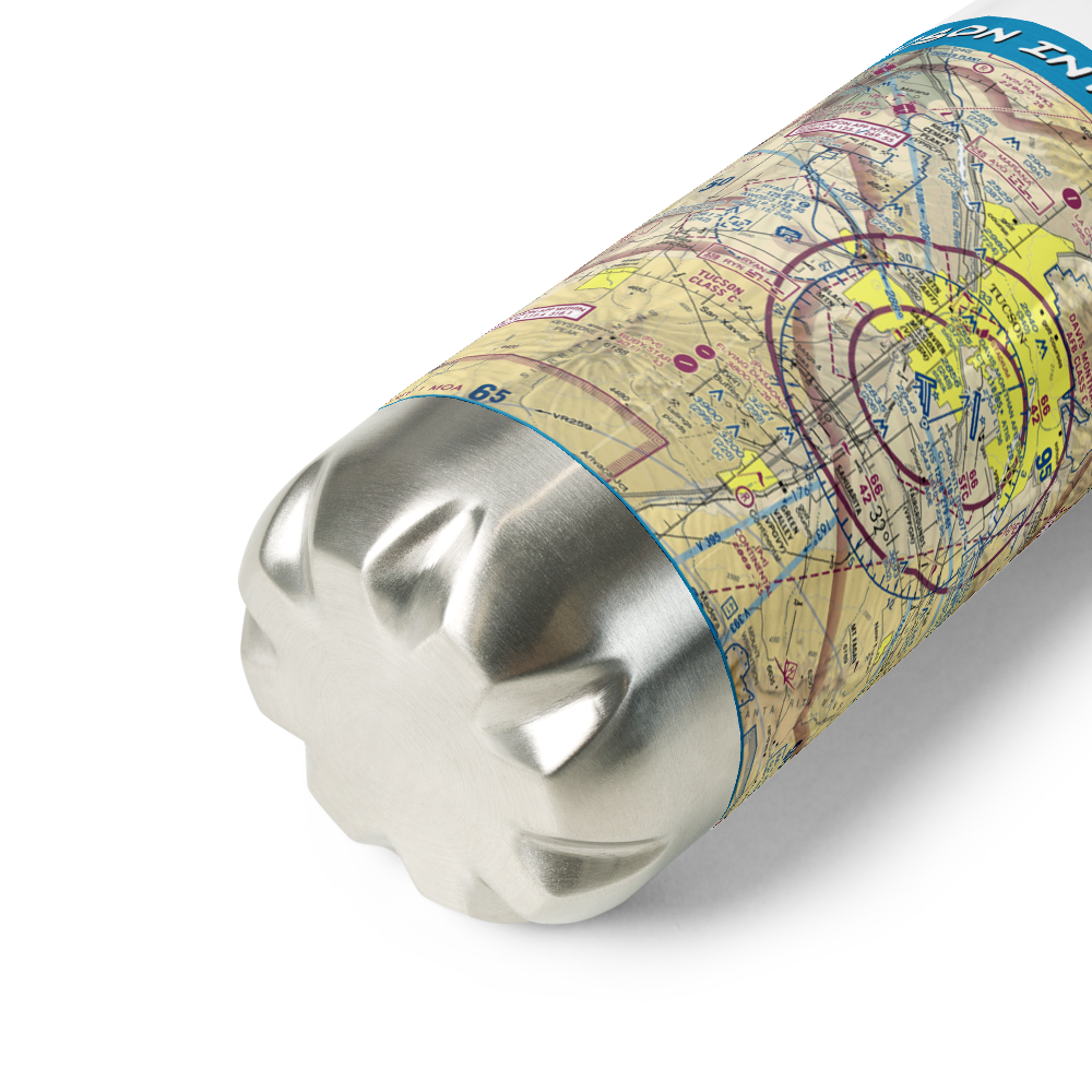 Tucson International Airport (TUS) VFR Sectional Water Bottle 