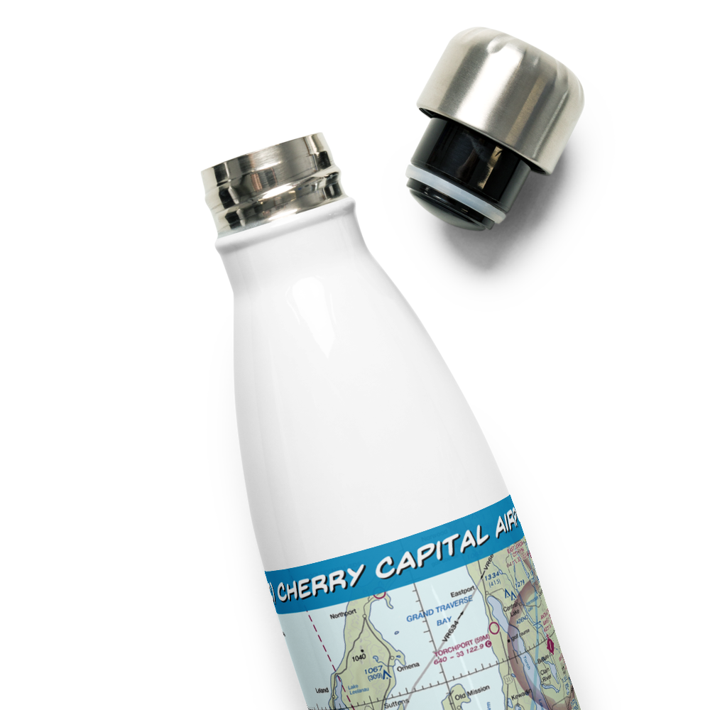 Cherry Capital Airport (TVC) VFR Sectional Water Bottle 