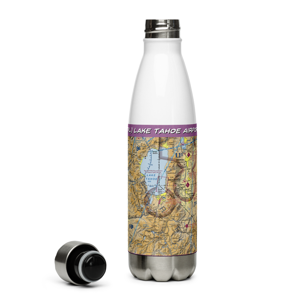 Lake Tahoe Airport (TVL) VFR Sectional Water Bottle 