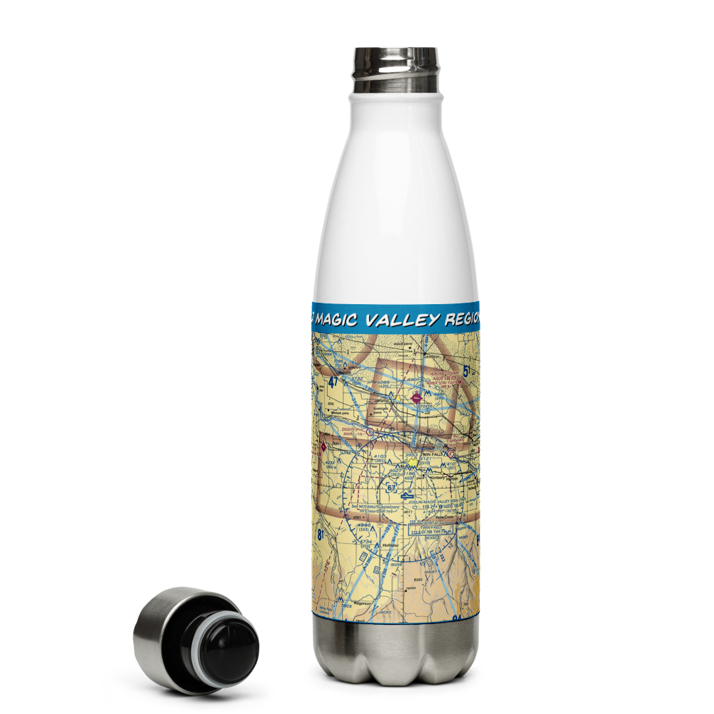 Joslin Field Magic Valley Regional Airport (TWF) VFR Sectional Water Bottle 