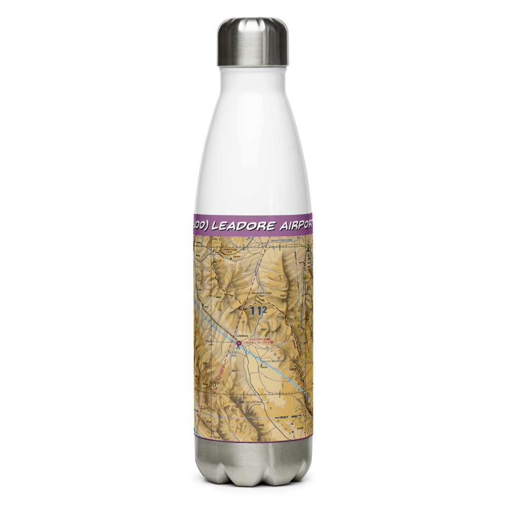 Leadore Airport (U00) VFR Sectional Water Bottle 
