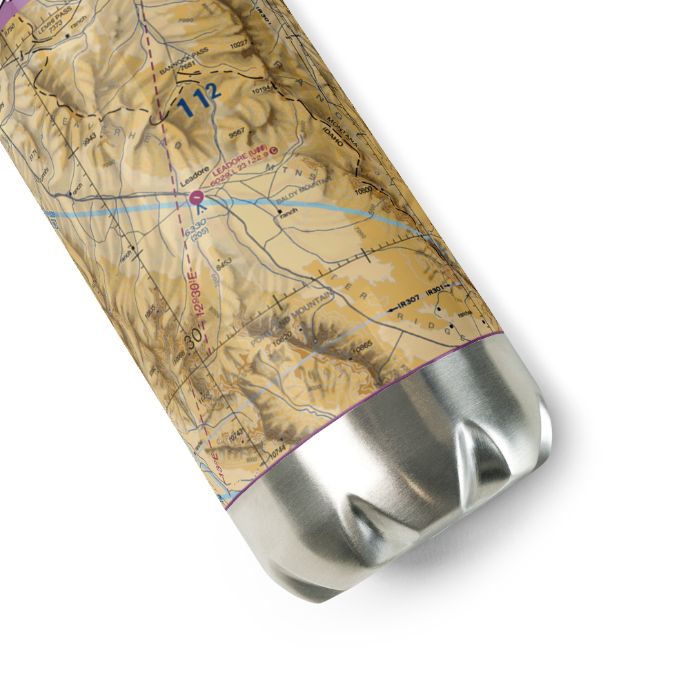 Leadore Airport (U00) VFR Sectional Water Bottle 