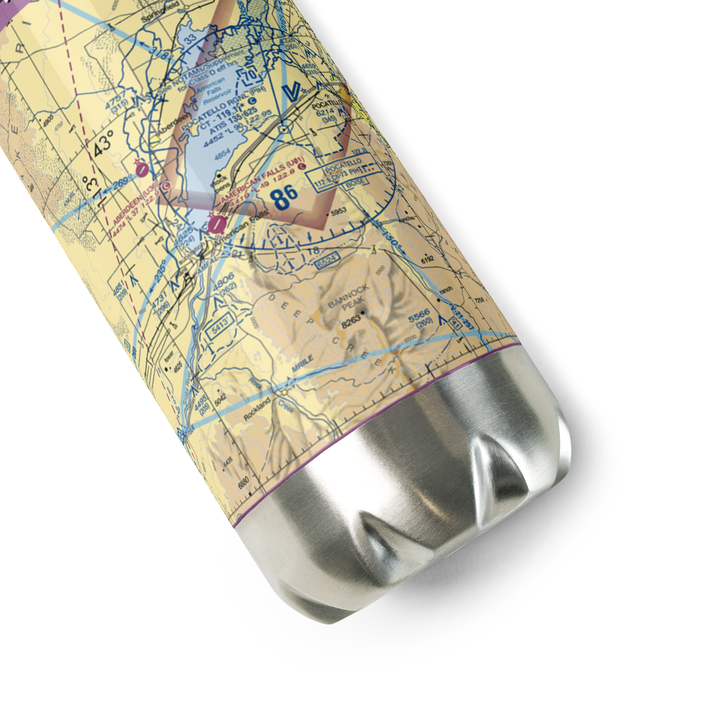 American Falls Airport (U01) VFR Sectional Water Bottle 