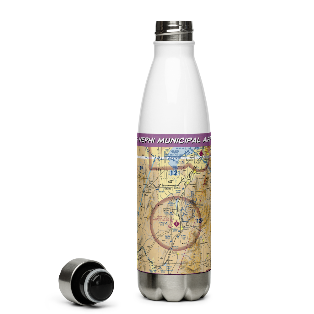 Nephi Municipal Airport (U14) VFR Sectional Water Bottle 