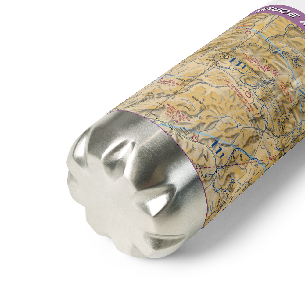 Bruce Meadows Airport (U63) VFR Sectional Water Bottle 