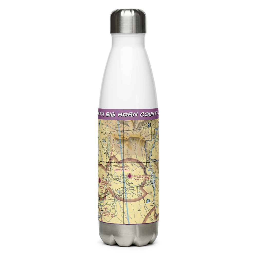 North Big Horn County Airport (U68) VFR Sectional Water Bottle 