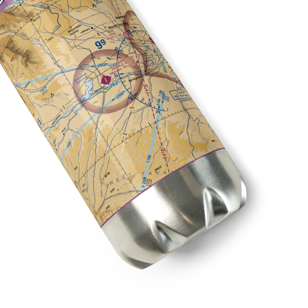 Duchesne Municipal Airport (U69) VFR Sectional Water Bottle 
