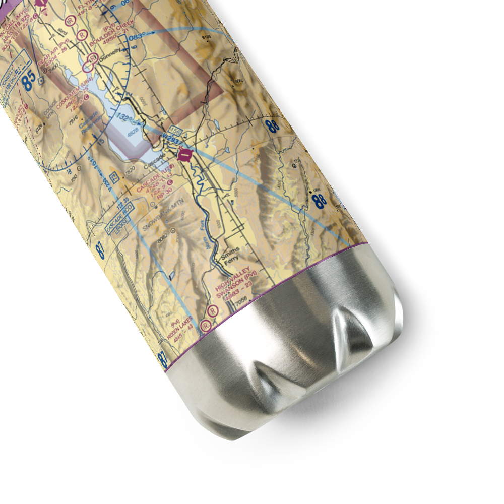 Cascade Airport (U70) VFR Sectional Water Bottle 