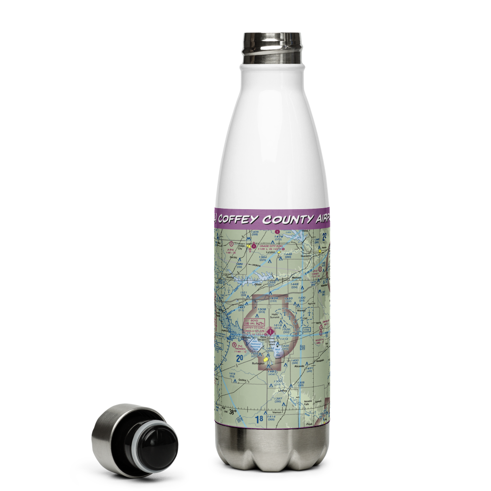Coffey County Airport (UKL) VFR Sectional Water Bottle 