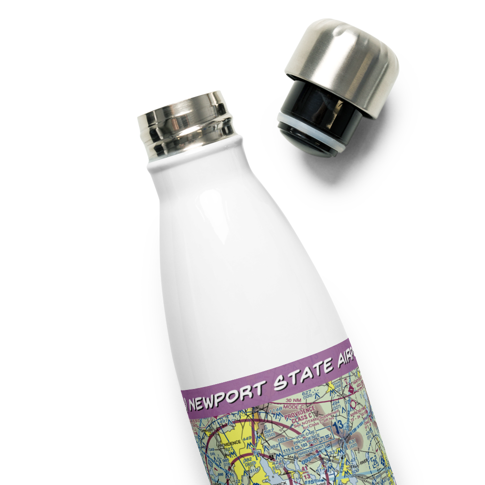 Newport State Airport (UUU) VFR Sectional Water Bottle 