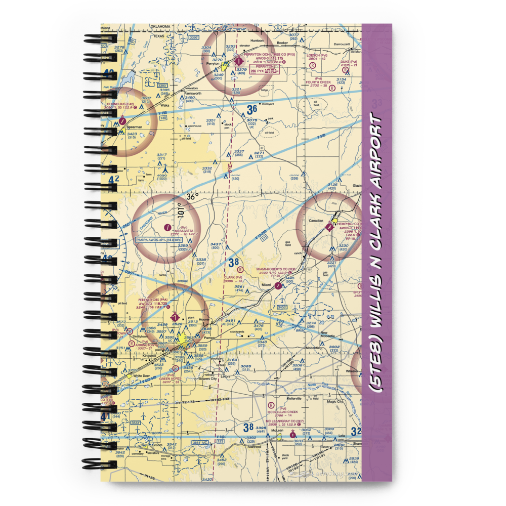 Willis N Clark Airport (5TE8) VFR Sectional Notebook 