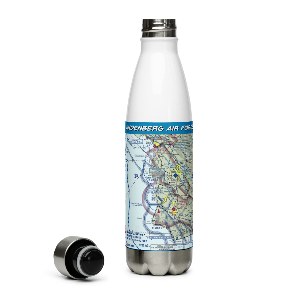 Vandenberg Air Force Base (VBG) VFR Sectional Water Bottle 