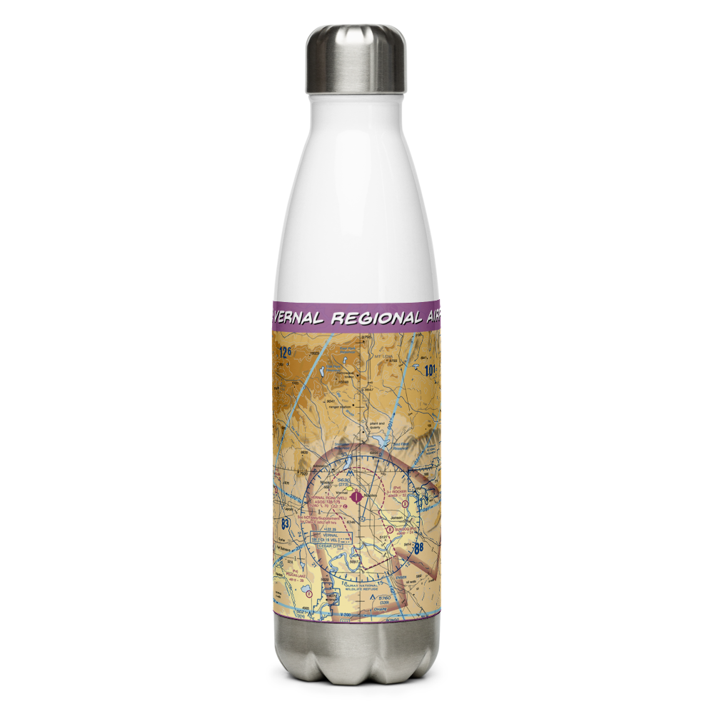 Vernal Regional Airport (VEL) VFR Sectional Water Bottle 