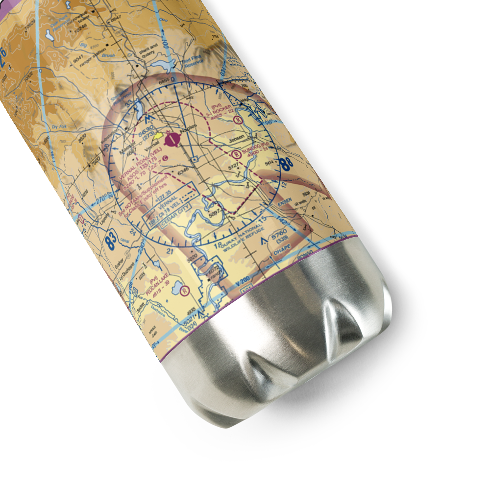 Vernal Regional Airport (VEL) VFR Sectional Water Bottle 