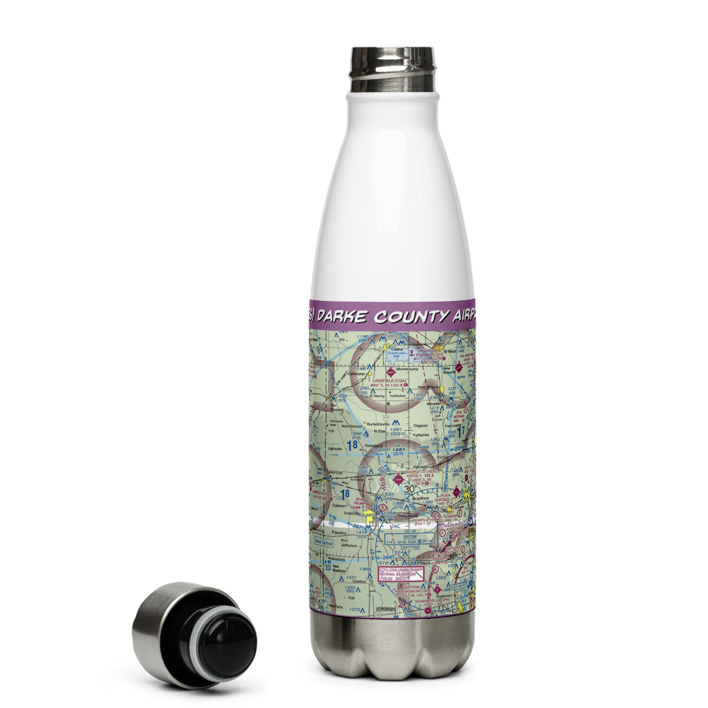 Darke County Airport (VES) VFR Sectional Water Bottle 