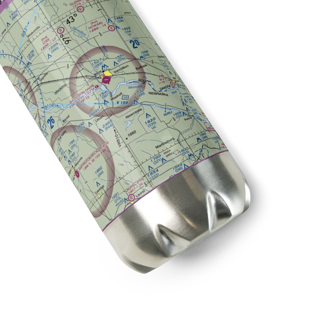 Harold Davidson Field (VMR) VFR Sectional Water Bottle 