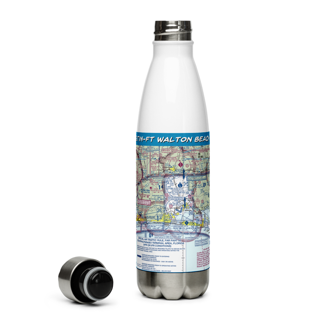 Destin-Ft Walton Beach Airport (VPS) VFR Sectional Water Bottle 