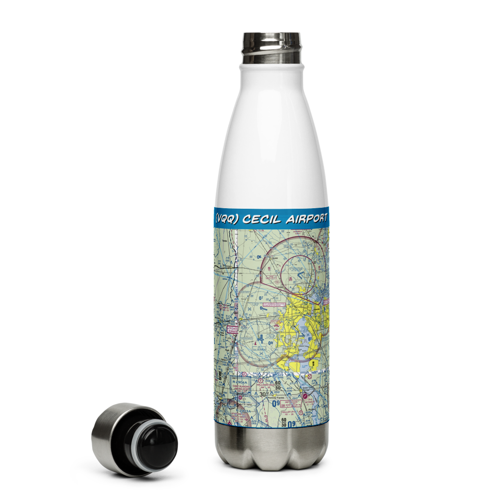 Cecil Airport (VQQ) VFR Sectional Water Bottle 