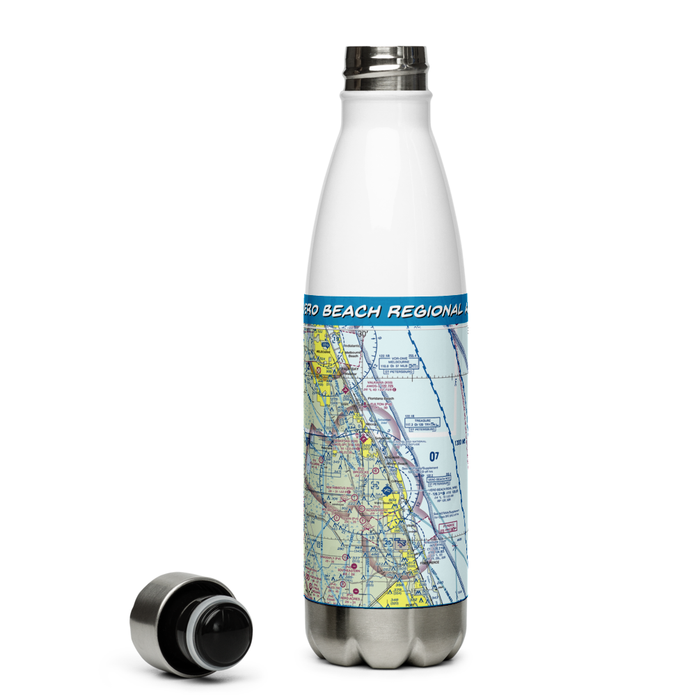 Vero Beach Regional Airport (VRB) VFR Sectional Water Bottle 