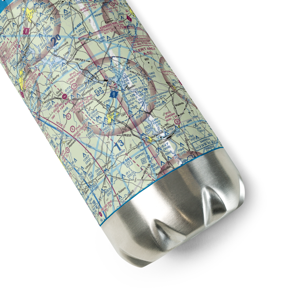 Stanly County Airport (VUJ) VFR Sectional Water Bottle 