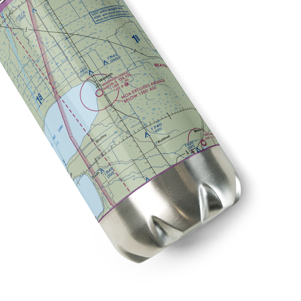 Waskish Municipal Airport (VWU) VFR Sectional Water Bottle 
