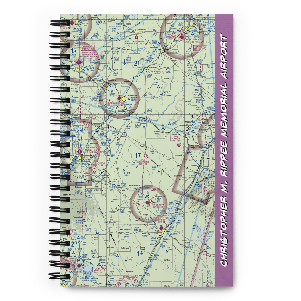 Christopher M. Rippee Memorial Airport (5OK2) VFR Sectional Notebook 