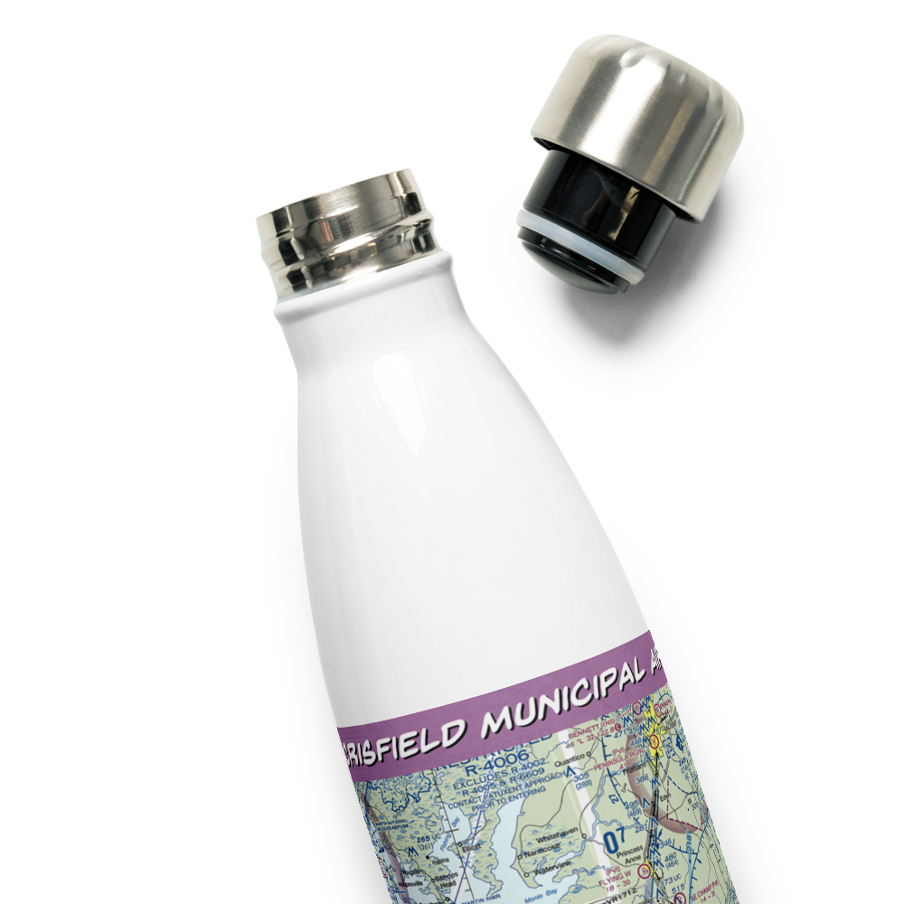 Crisfield Municipal Airport (W41) VFR Sectional Water Bottle 