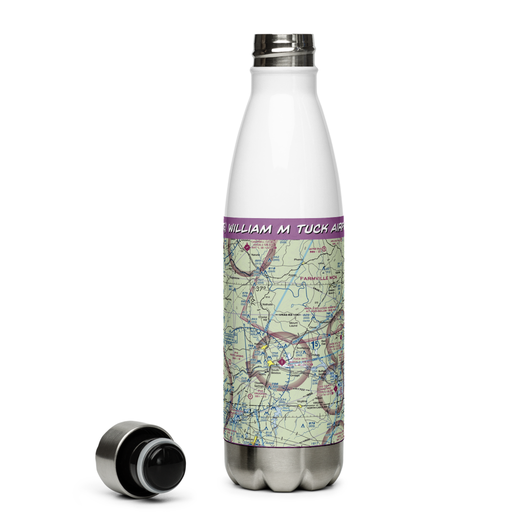William M Tuck Airport (W78) VFR Sectional Water Bottle 