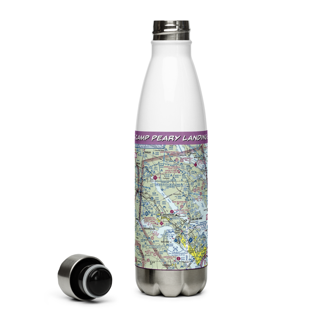 Camp Peary Landing Strip (W94) VFR Sectional Water Bottle 